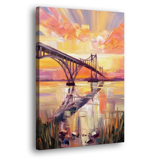 Chesapeake Bridge Panorama - Canvas Wall Art - Side