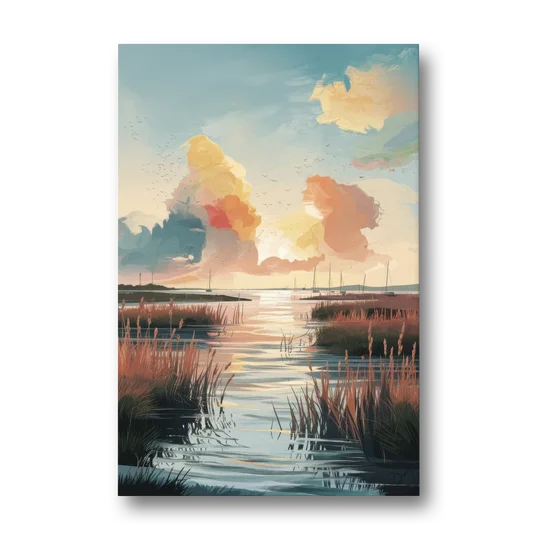 Chesapeake Coastal Sunrise - Canvas Wall Art - Front