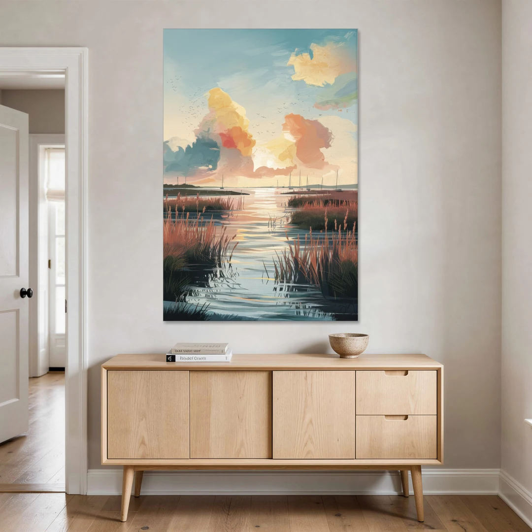 Chesapeake Coastal Sunrise - Canvas Wall Art - Coffee Table - 40x60