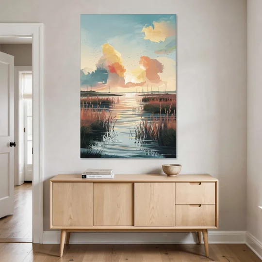 Chesapeake Coastal Sunrise - Canvas Wall Art - Coffee Table - 40x60