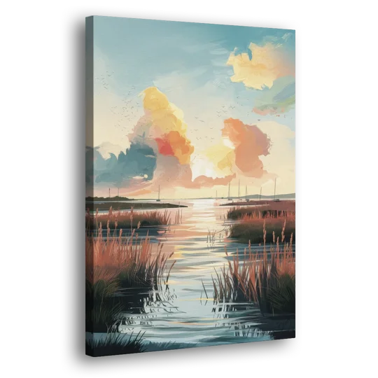 Chesapeake Coastal Sunrise - Canvas Wall Art - Side