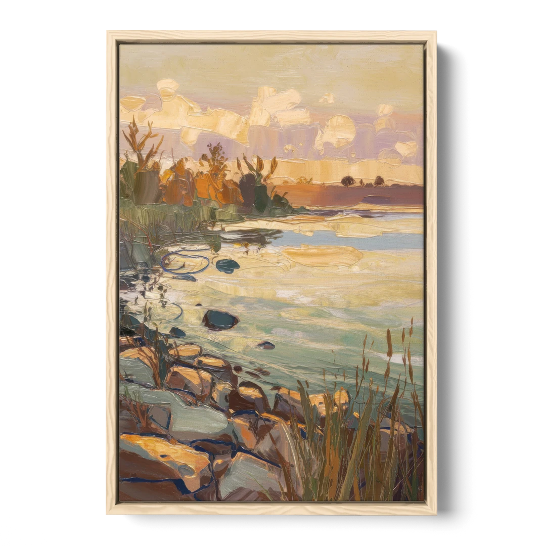 Chesapeake Scenic Horizons - Oak Framed Canvas Wall Art - Front