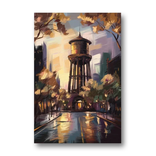 Chicago Historic Water Tower - Canvas Wall Art - Front