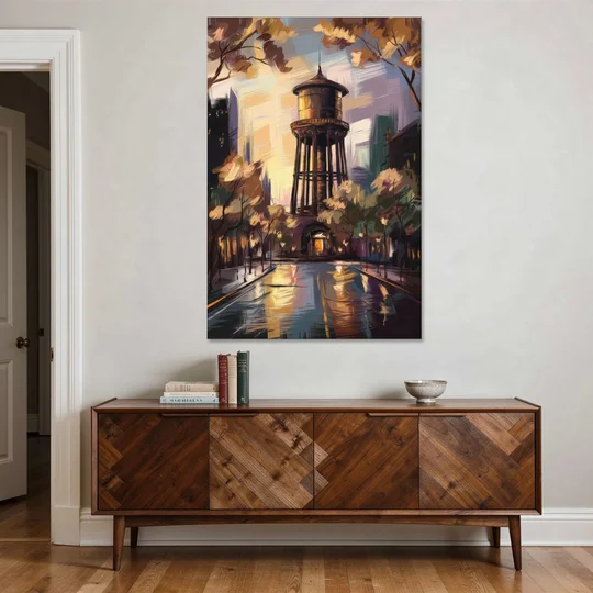 Chicago Historic Water Tower - Canvas Wall Art - Coffee Table - 40x60