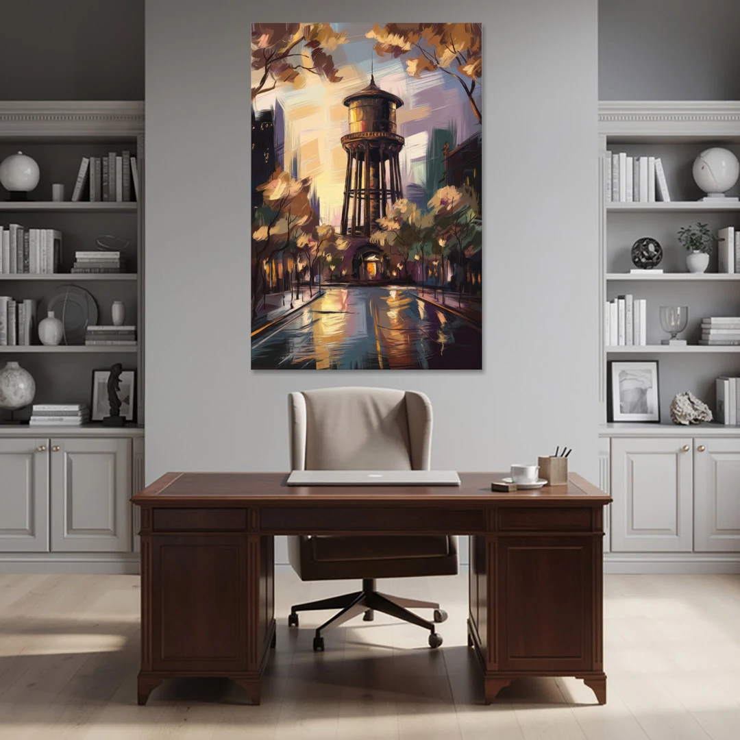 Chicago Historic Water Tower - Canvas Wall Art - Office - 40x60