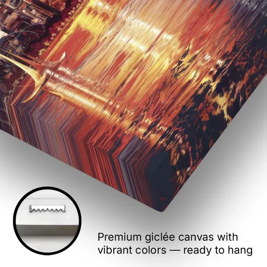 Chicago Lakefront Beauty - Canvas Wall Art - Gallery Wrap Corner