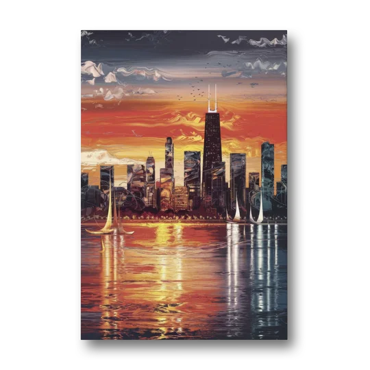 Chicago Lakefront Beauty - Canvas Wall Art - Front