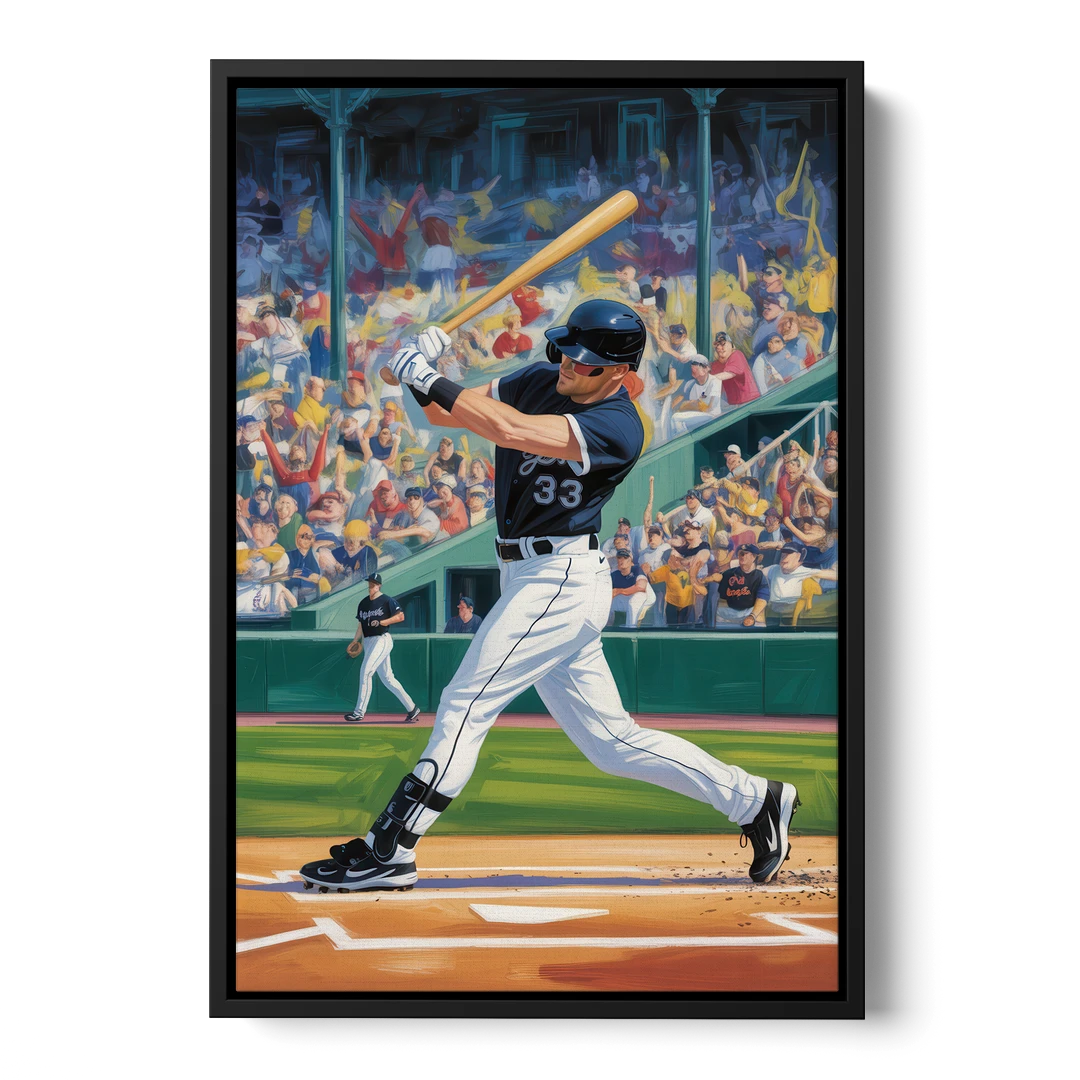 Chicago White Sox Grand Slam - Black Framed Canvas Wall Art - Front