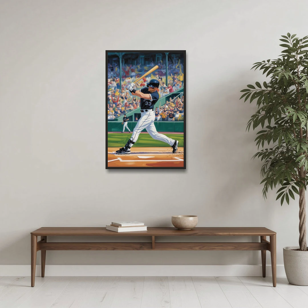 Chicago White Sox Grand Slam - Black Framed Canvas Wall Art - Coffee Table - 24x36