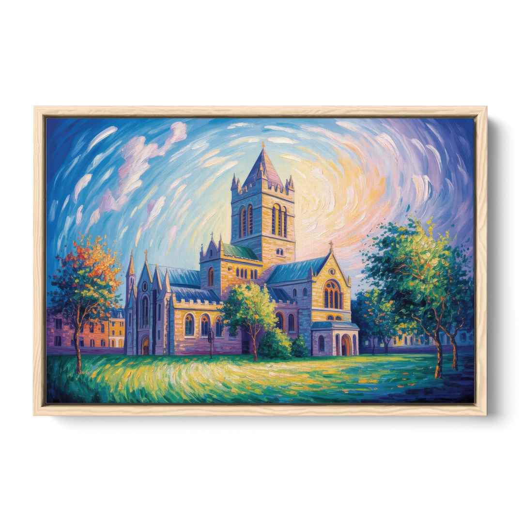 Christ Church Cathedral Majesty - Oak Framed Canvas Wall Art - Front