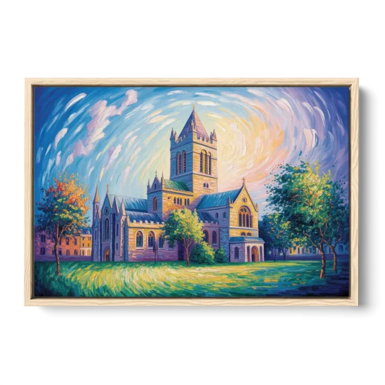 Christ Church Cathedral Majesty - Oak Framed Canvas Wall Art - Front