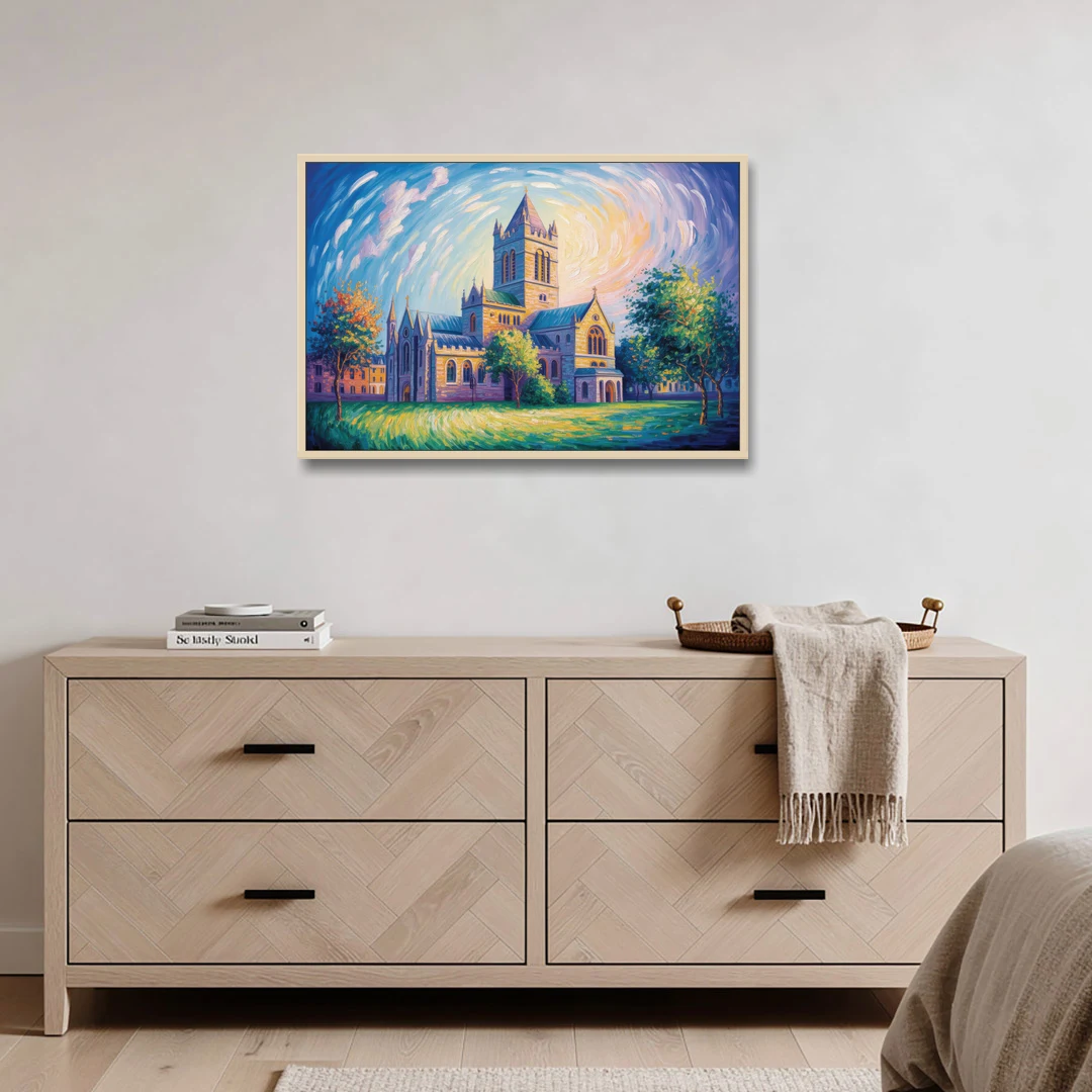 Christ Church Cathedral Majesty - Oak Framed Canvas Wall Art - Coffee Table - 36x24