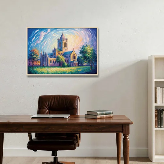 Christ Church Cathedral Majesty - Oak Framed Canvas Wall Art - Office - 36x24