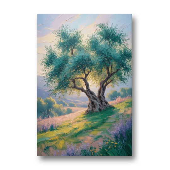 Christian Olive Tree Harmony - Canvas Wall Art - Front