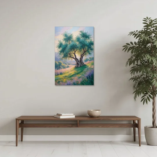 Christian Olive Tree Harmony - Canvas Wall Art - Coffee Table - 24x36