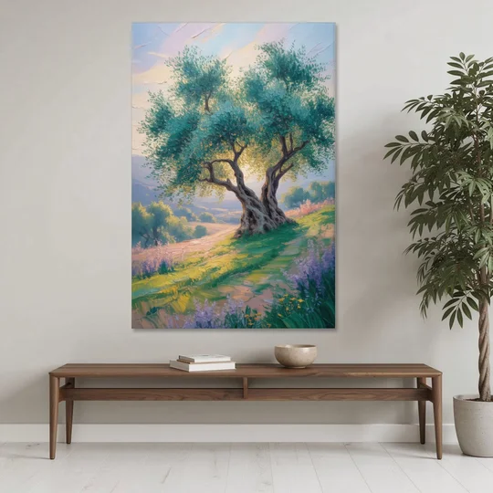 Christian Olive Tree Harmony - Canvas Wall Art - Coffee Table - 40x60