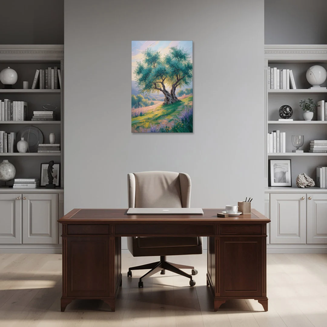 Christian Olive Tree Harmony - Canvas Wall Art - Office - 24x36