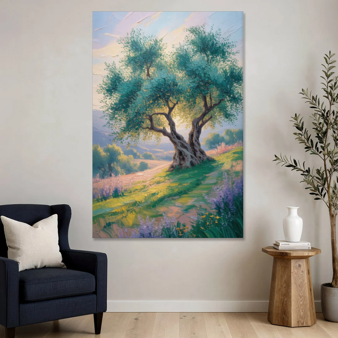 Christian Olive Tree Harmony - Canvas Wall Art - Sofa - 40x60