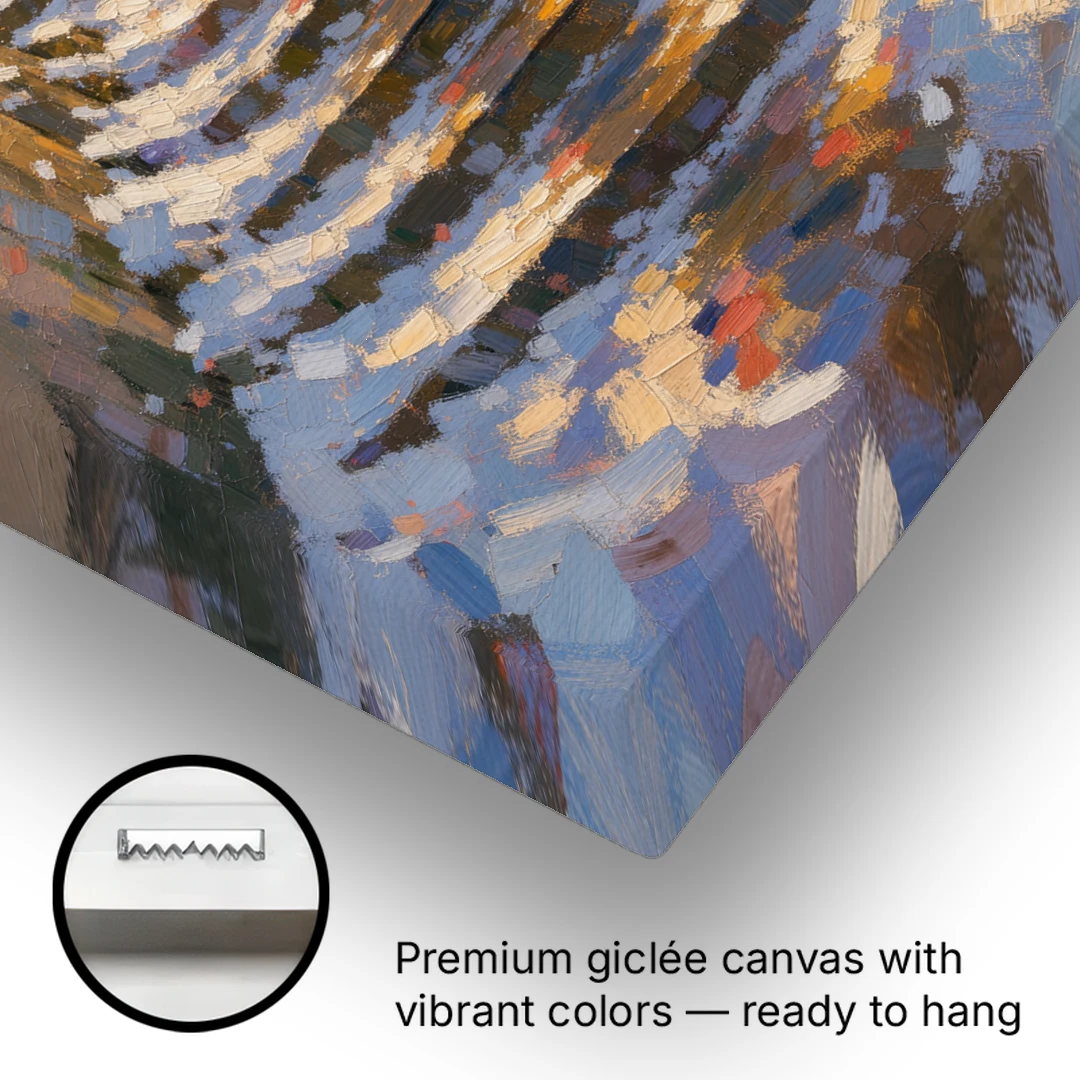 Christmas Canvas Prints Stone Steps to the Lantern - Canvas Wall Art - Gallery Wrap Corner
