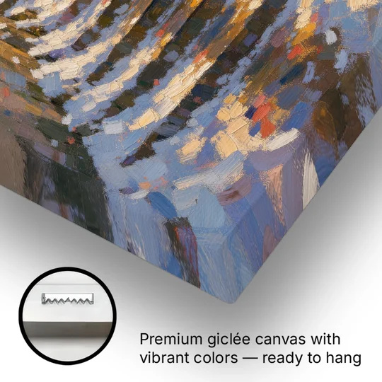 Christmas Canvas Prints Stone Steps to the Lantern - Canvas Wall Art - Gallery Wrap Corner