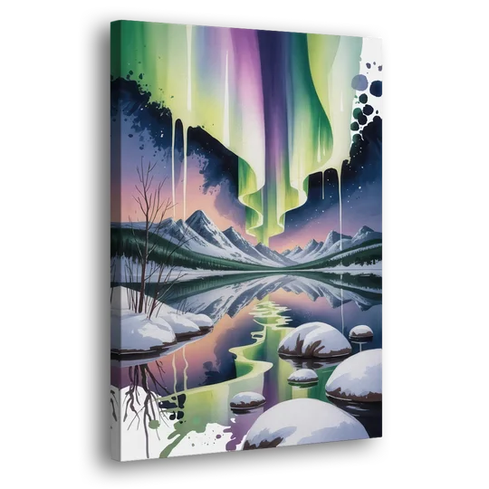 Churchill Northern Lights - Canvas Wall Art - Side