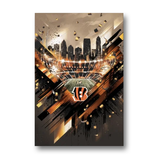 Cincinnati Bengals AFC Championship Celebration - Canvas Wall Art - Front