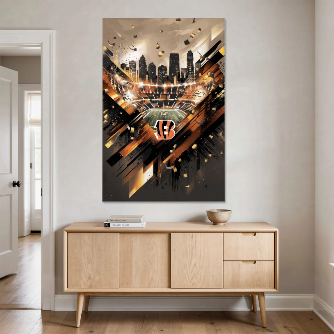 Cincinnati Bengals AFC Championship Celebration - Canvas Wall Art - Coffee Table - 40x60