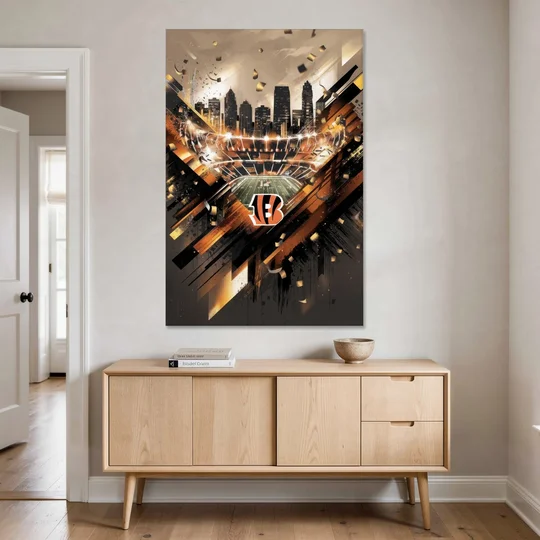 Cincinnati Bengals AFC Championship Celebration - Canvas Wall Art - Coffee Table - 40x60