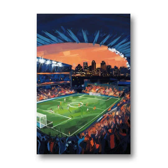 Cincinnati FC Stadium Lights - Canvas Wall Art - Front