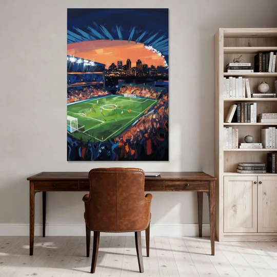 Cincinnati FC Stadium Lights - Canvas Wall Art - Office - 40x60