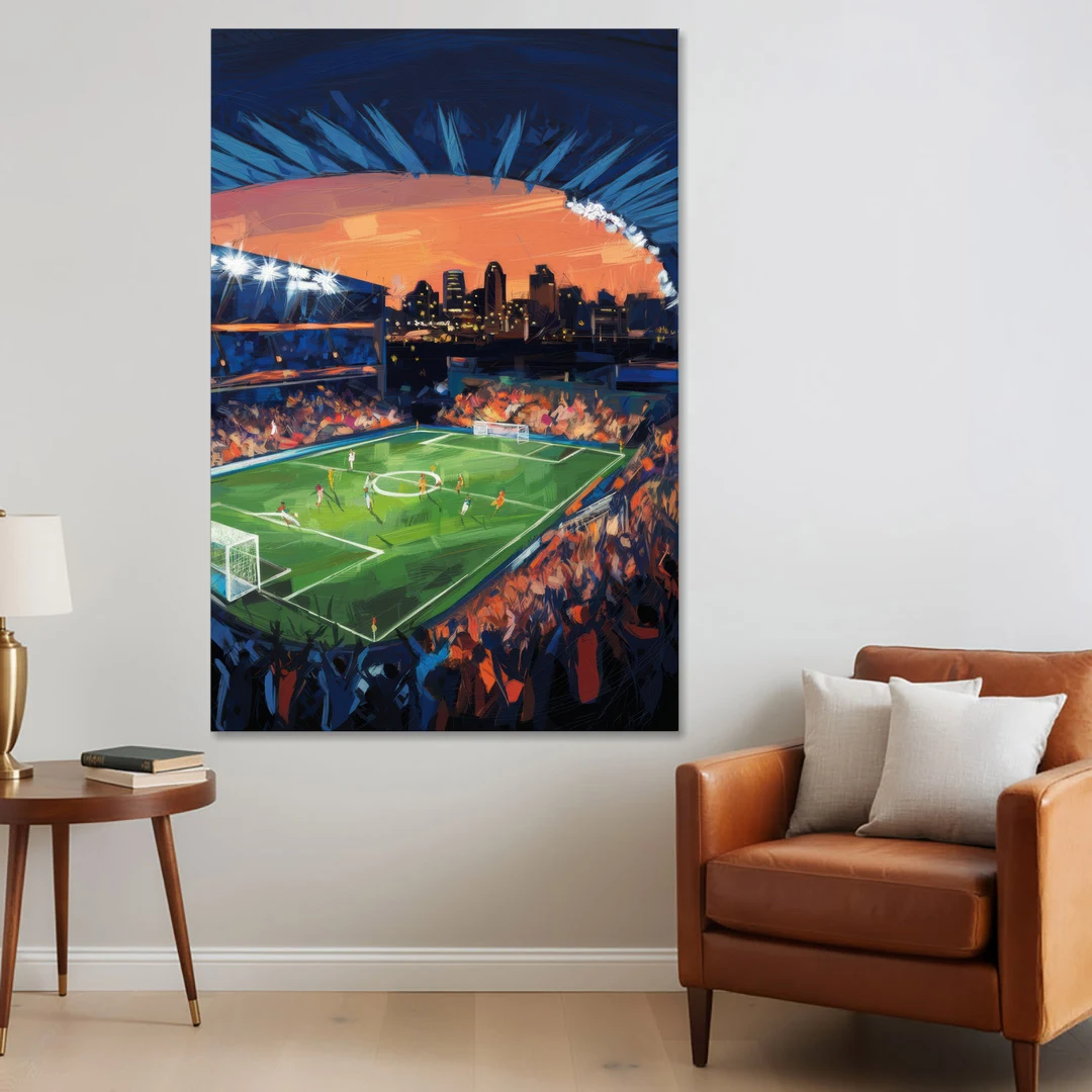 Cincinnati FC Stadium Lights - Canvas Wall Art - Sofa - 40x60