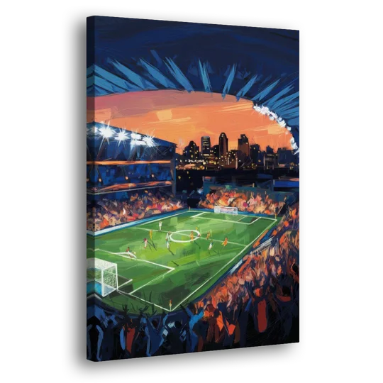 Cincinnati FC Stadium Lights - Canvas Wall Art - Side