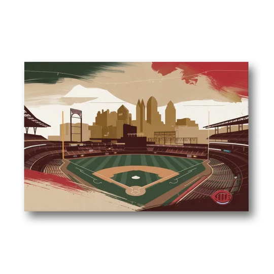 Cincinnati Reds Vintage Moments - Canvas Wall Art - Front