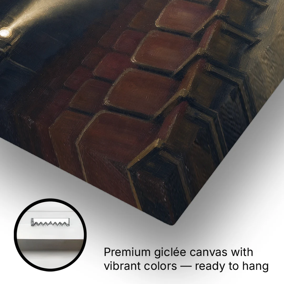 Cinema Wall Art Projector Beam Over Empty Seats - Canvas Wall Art - Gallery Wrap Corner