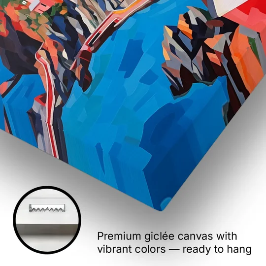 Cinque Terre Art of Manarola - Canvas Wall Art - Gallery Wrap Corner