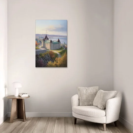 Citadel of Quebec - Canvas Wall Art - Sofa - 24x36
