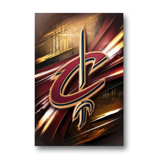 Cleveland Cavaliers Logo - Canvas Wall Art - Front