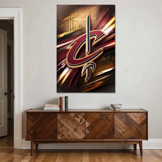 Cleveland Cavaliers Logo - Canvas Wall Art - Coffee Table - 40x60