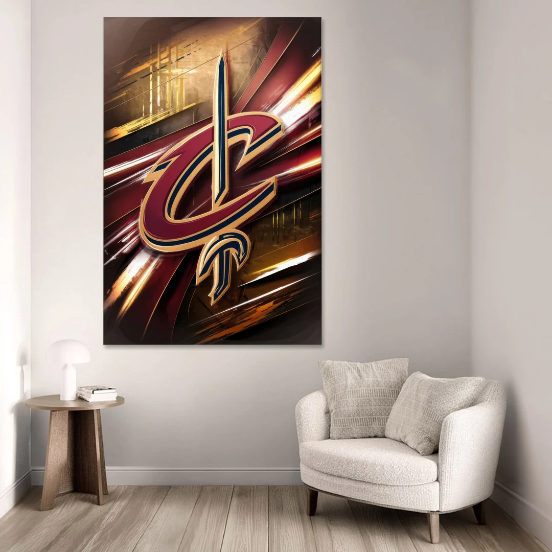 Cleveland Cavaliers Logo - Canvas Wall Art - Sofa - 40x60