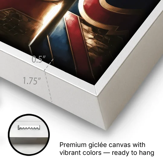 Cleveland Guardians Tribute - White Framed Canvas Wall Art - Gallery Wrap Corner