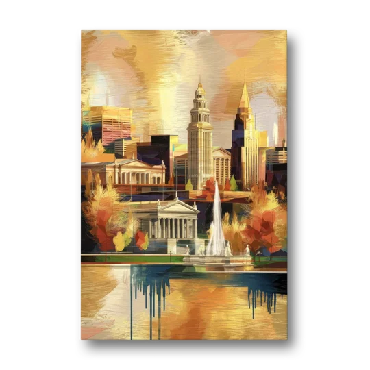 Cleveland Historic Landmarks - Canvas Wall Art - Front