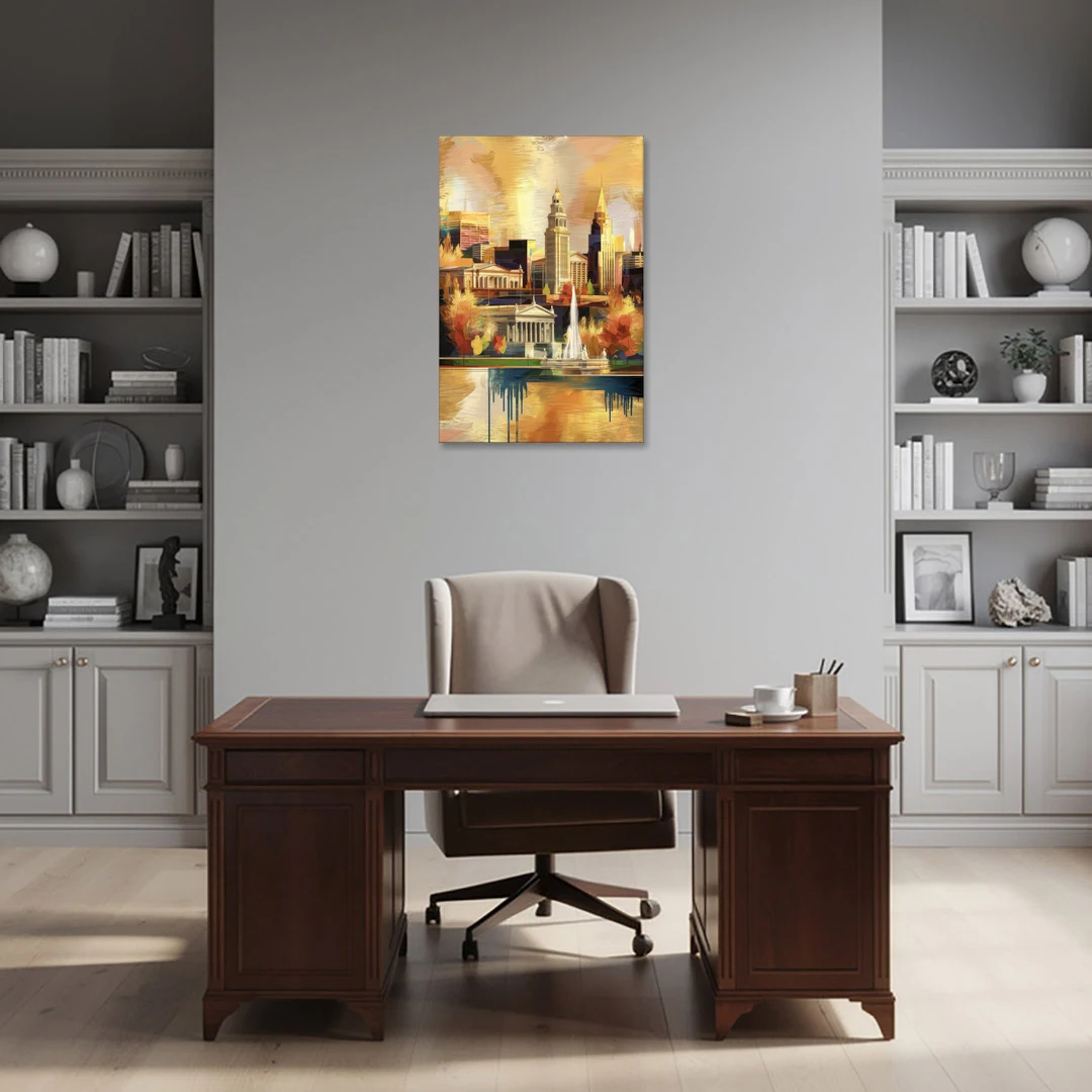 Cleveland Historic Landmarks - Canvas Wall Art - Office - 24x36