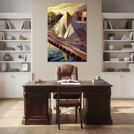 Cleveland Rock and Roll Hall of Fame - Canvas Wall Art - Office - 40x60