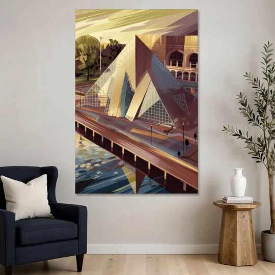 Cleveland Rock and Roll Hall of Fame - Canvas Wall Art - Sofa - 40x60