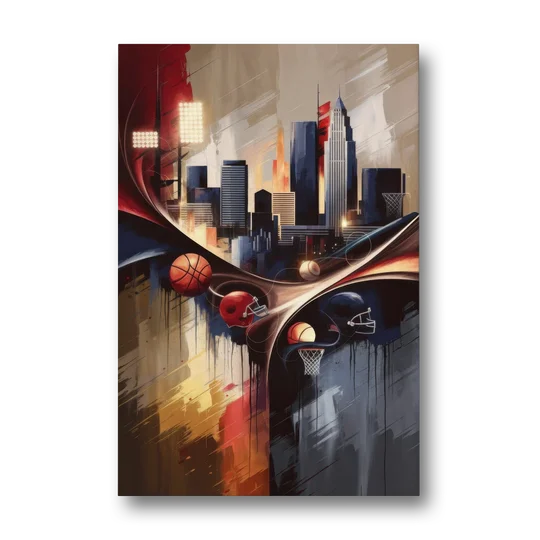Cleveland Sports Team Spirit - Canvas Wall Art - Front