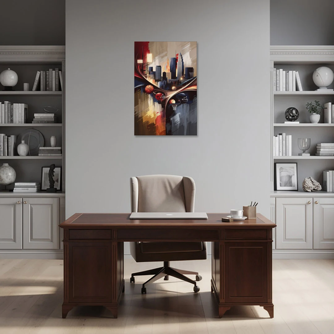 Cleveland Sports Team Spirit - Canvas Wall Art - Office - 24x36