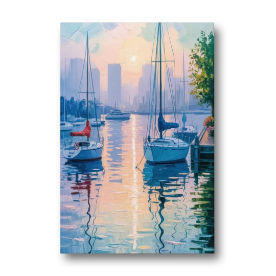 Coal Harbour Morning Light - Canvas Wall Art - Front