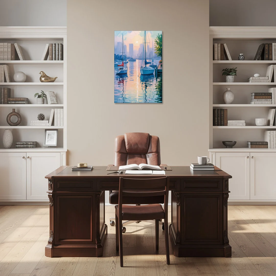 Coal Harbour Morning Light - Canvas Wall Art - Office - 24x36