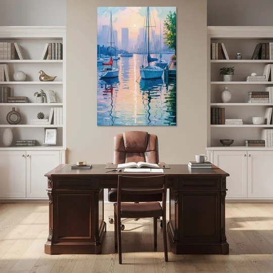 Coal Harbour Morning Light - Canvas Wall Art - Office - 40x60