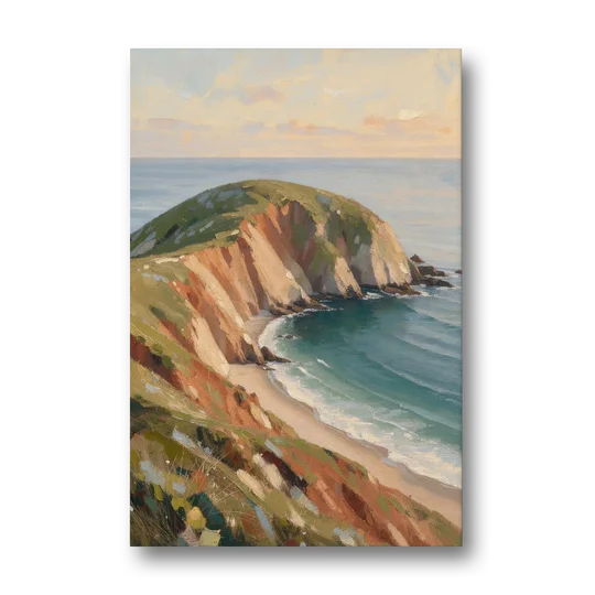 Coastal Canvas Prints of a Headland Cove - Canvas Wall Art - Front